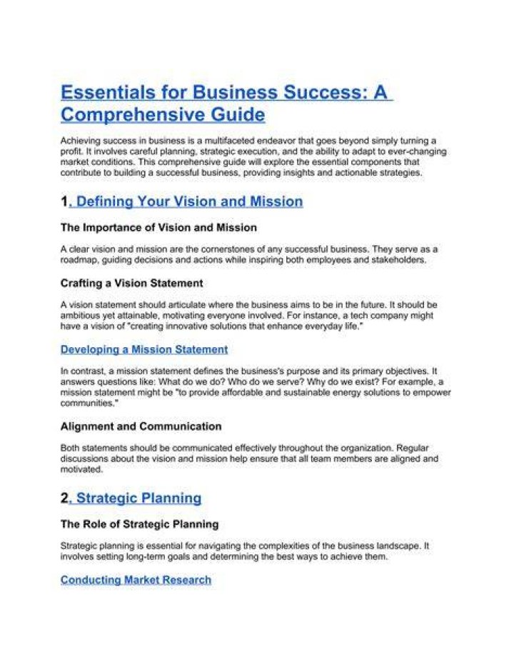 A Comprehensive Guide For Success