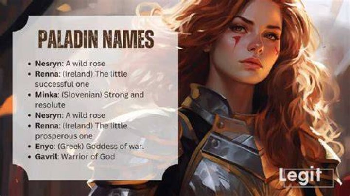 Female Paladin Names: Enchanting And Powerful Options