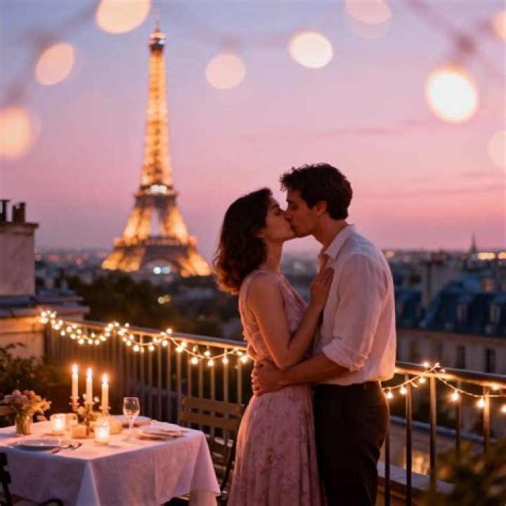 Romantic Moment in Paris