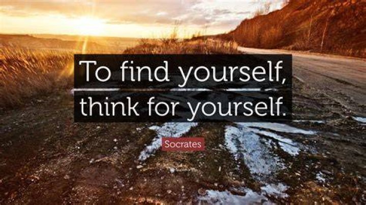 Socrates Quote &ldquo;To find yourself, think for yourself.&rdquo;
