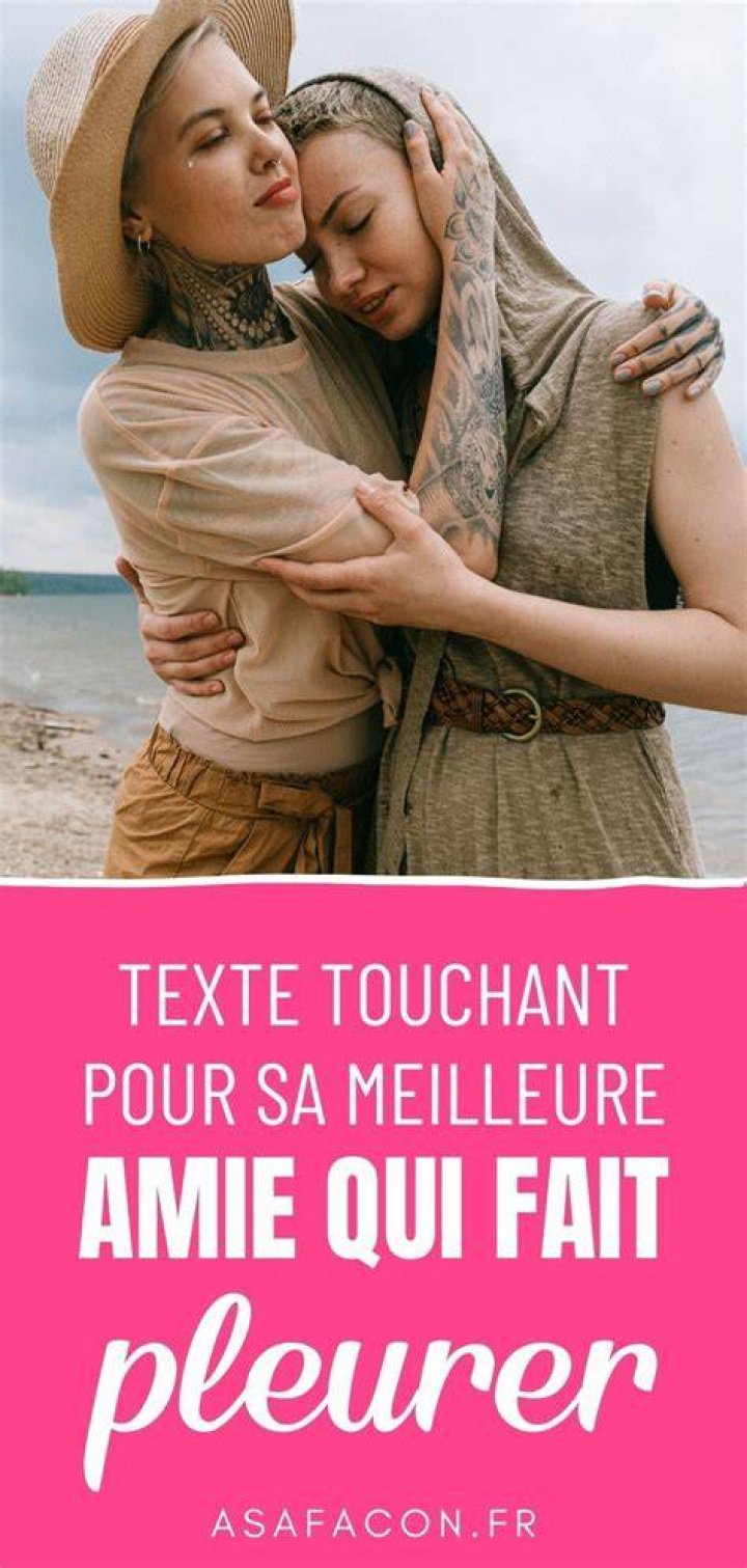 Une amie tr&egrave;s proche qui m'a envoy&eacute; cette photo parce qu'elle me