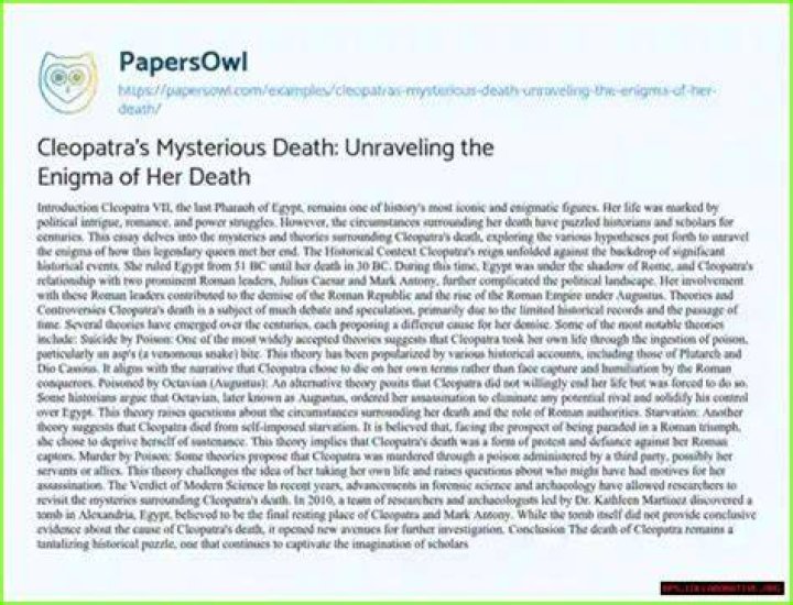 Unraveling The Enigma Of Her Untimely Death