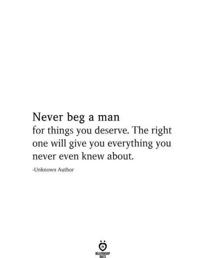 Unveiling The Power Of "Never Beg A Man" Quotes