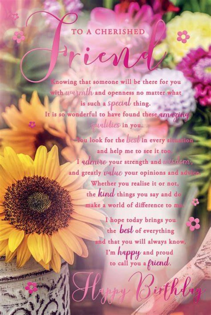 Warmest Birthday Greetings For A Cherished Friend